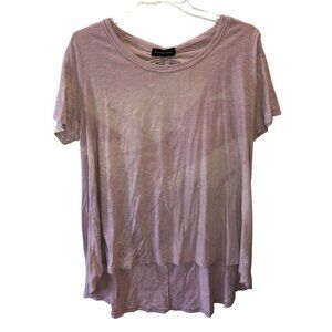 Miracle Berry Womens Size 3X Purple Short Sleeve Hi Low Key Hole T Shirt Tee Top